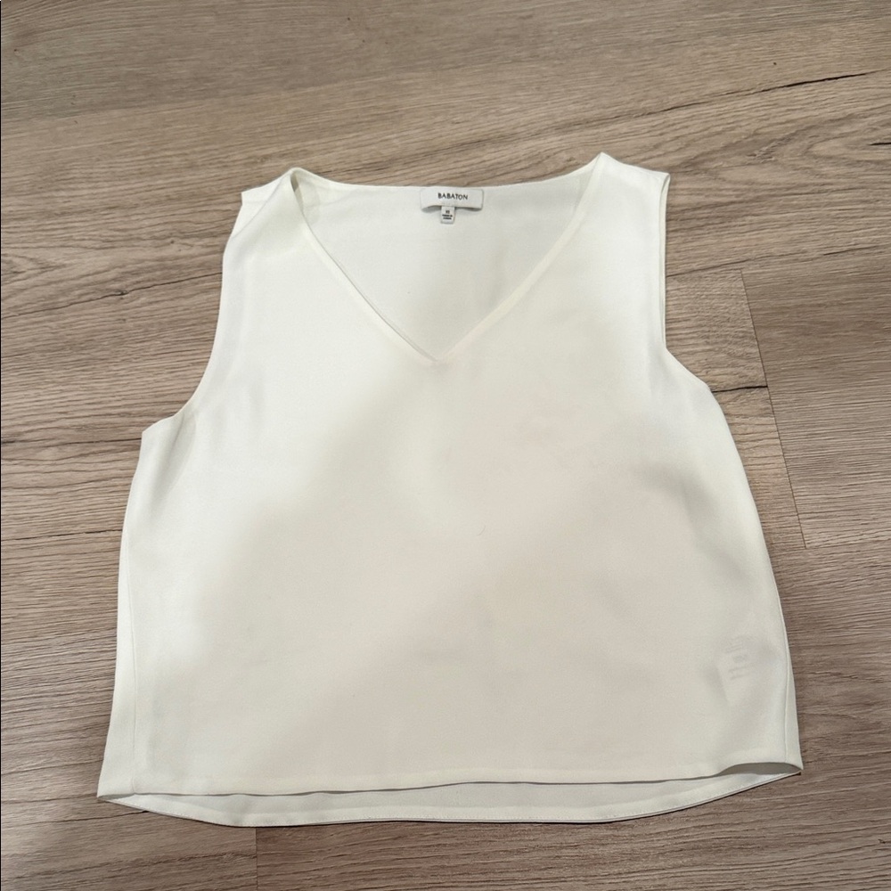 Babaton Cream V-Neck Tank Top
